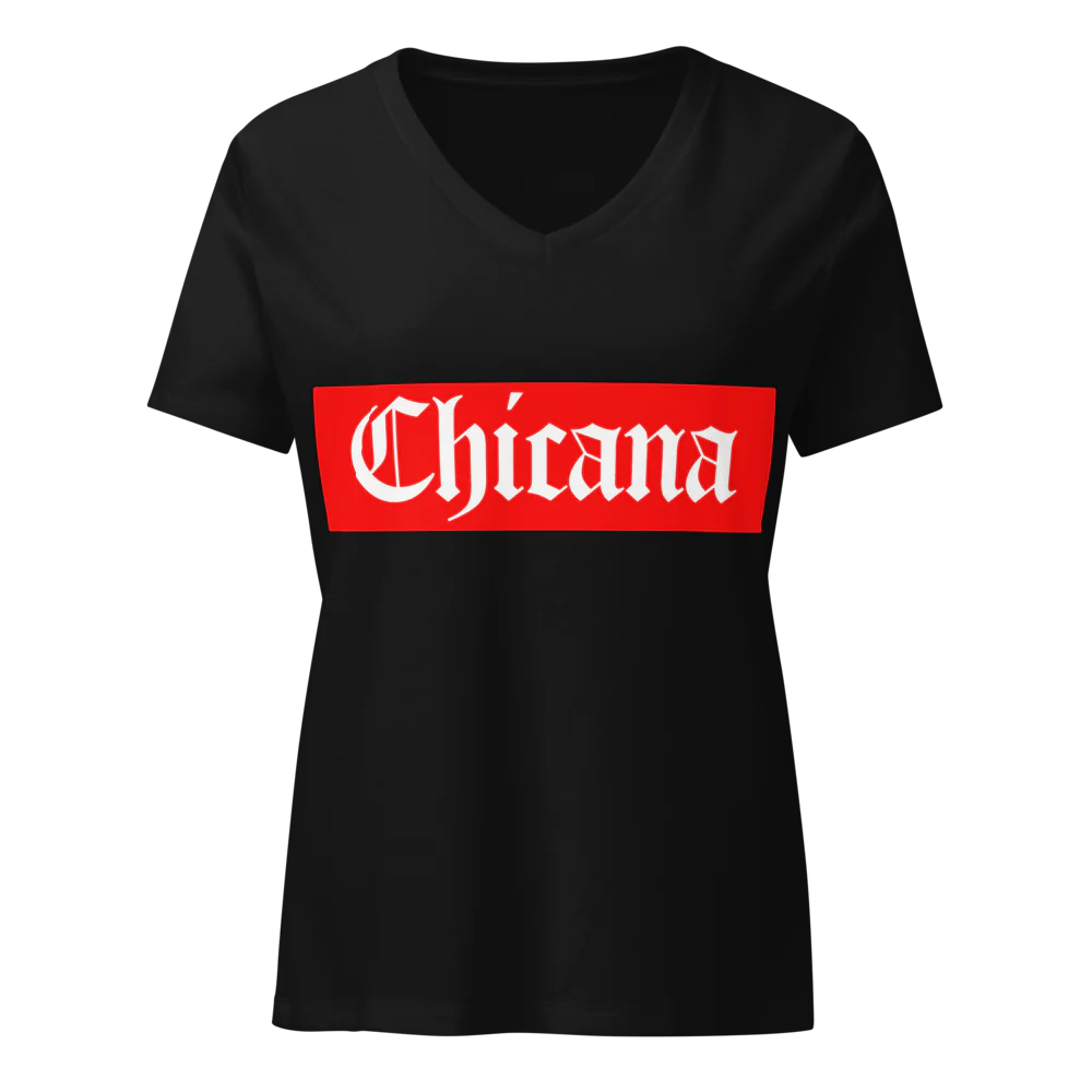 "Superior Chicana" Women's Relaxed V-Neck T-Shirt
