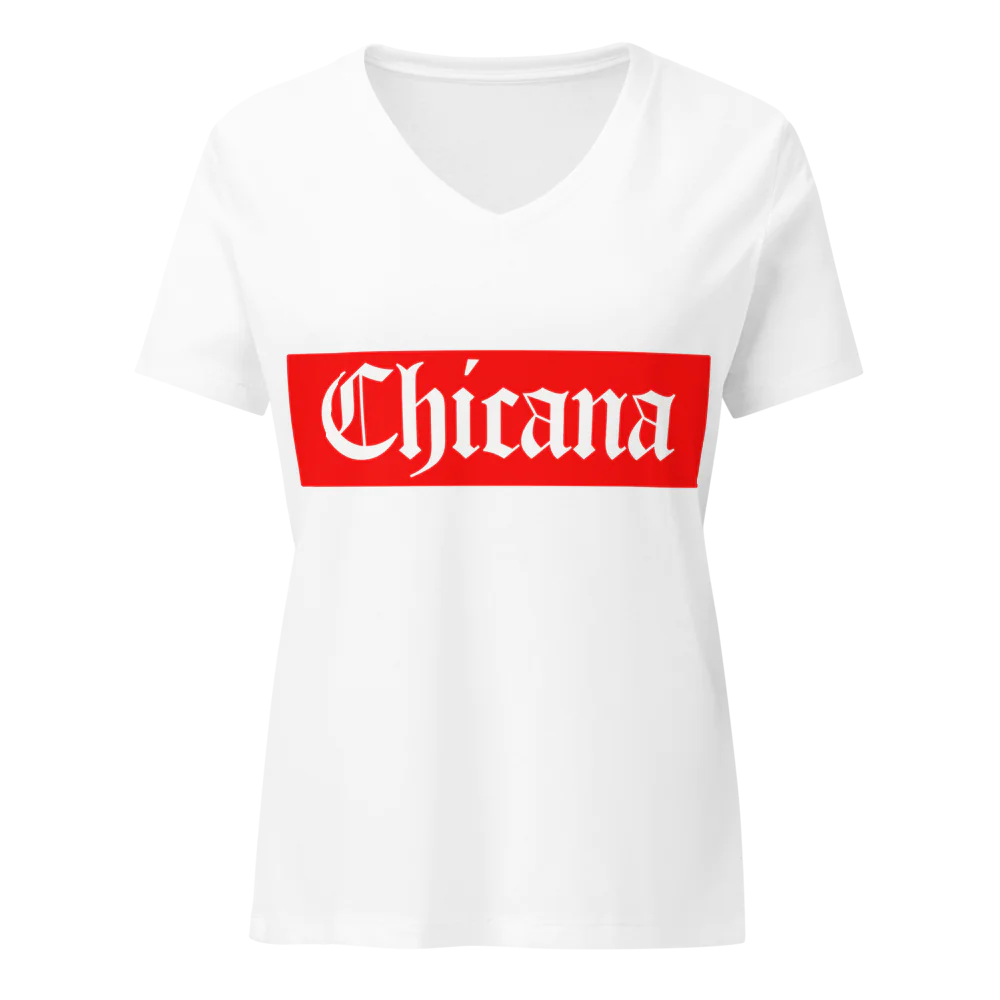 "Superior Chicana" Women's Relaxed V-Neck T-Shirt