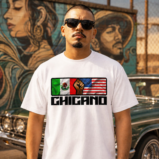 El Mexico Americano - Men's T-Shirt | Chicano Streetwear by Chicano Threads