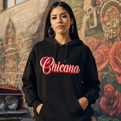 Chicana Red - Women's Heavy Blend Hoodie | Chicana Apparel by Chicano Threads