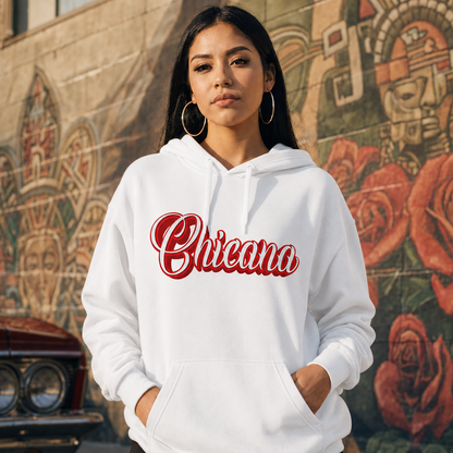 Chicana Red - Women's Heavy Blend Hoodie | Chicana Apparel by Chicano Threads