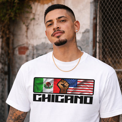 El Mexico Americano II - Men's T-Shirt Men’s T-Shirt | Chicano Streetwear by Chicano Threads