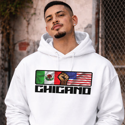 El Mexico Americano II - Men's Heavy Blend Hoodie | Chicano Streetwear by Chicano Threads