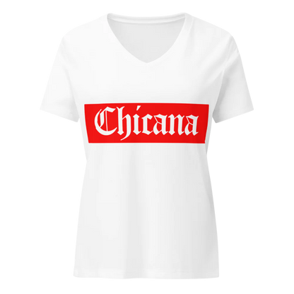 "Superior Chicana" Women's Relaxed V-Neck T-Shirt