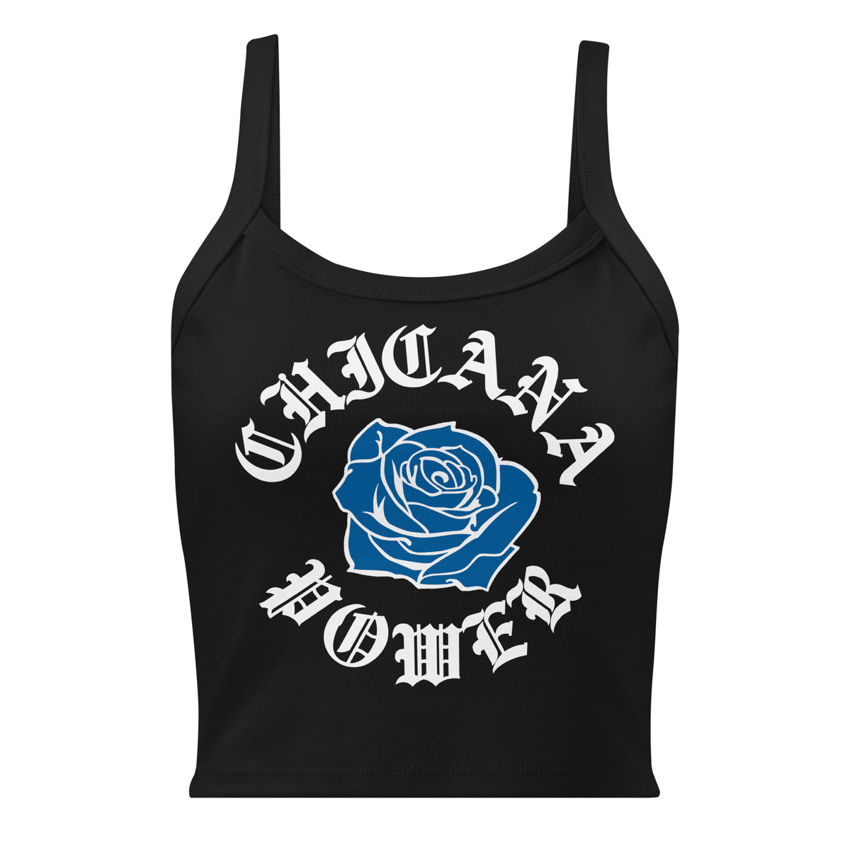 Chicana Power Blue Rose - Women's Tank Top | Chicana Apparel by Chicano Threads