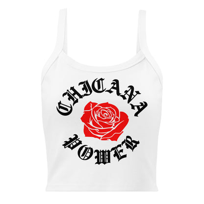 Chicana Power Red Rose - Women's Tank Top | Chicana Apparel by Chicano Threads