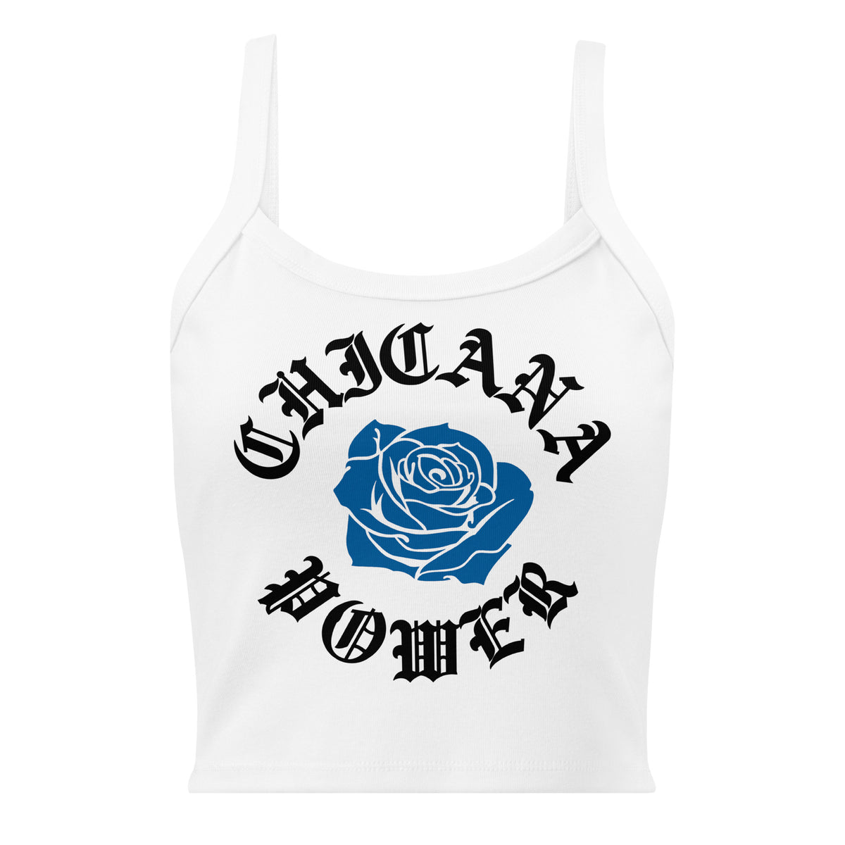 Chicana Power Blue Rose - Women's Tank Top | Chicana Apparel by Chicano Threads